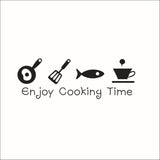 Cartoon,Enjoy,Cooking,Kitchen,Sticker,Mural,Decals,Stickers,Background,Decor