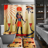 Waterproof,Egyptian,Style,Shower,Curtains,12pcs,Hooks,Bathroom,Toilet