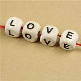 100Pcs,Natural,Mixed,Wooden,Alphabet,Letter,Craft,Charms,Beads