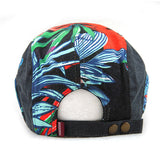 Unisex,Cotton,Printed,Beret,Leaves,Pattern,Buckle,Adjustable,Paper,Cabbie,Visor