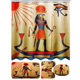 Waterproof,Egyptian,Style,Shower,Curtains,12pcs,Hooks,Bathroom,Toilet