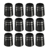 12Pcs,Black,Plastic,Ferrules,Rings,Adapters,Shafts