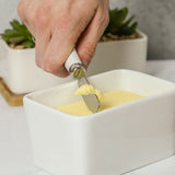 White,Ceramics,Butter,French,Butter,Holder,Insulated,Wooden