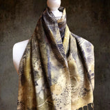 Women,Solid,Color,Floral,Pattern,Elegant,Scarf,Shawl