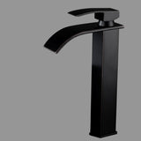 Waterfall,Black,Bathroom,Basin,Faucet,Single,Lever,Single,Washing,Bathroom