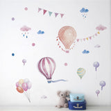 35*12,Stickers,Balloon,Cloud,Flags,Removable,Decor,Nursery,Decal