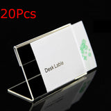 20Pcs,9cmx6cm,Acrylic,Display,Label,Price,Holder,Stands