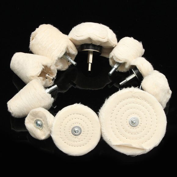 10Pcs,White,Shank,Polishing,Buffing,Wheel,Manifold