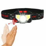 XANES,W826A,650LM,Induction,Sensor,Headlamp,Charging,Modes,Waterproof,Double,Switch,Fishing,Light,Flashlight