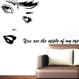 Honana,Creative,Black,Beauty,Decal,Sticker,Removable,Wallpaper,Decor