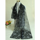 Women,Ladies,Musical,Printed,Chiffon,Scarf,Shawl