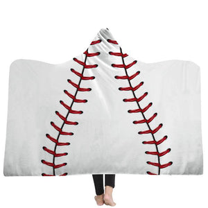 Sport,Hooded,Blankets,Printed,Winter,Wearable,Plush,Thick