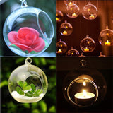 Round,Glass,Hanging,Candle,Light,Globe,Holder,Candlestick,Party,Wedding,Decor