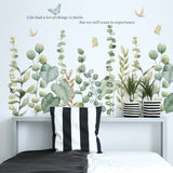 Removable,Winding,Green,Plants,Flower,Stickers,Bedroom,Balcony,Kitchen,Bedroom,Decorations