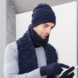 Solid,Color,Fashion,Casual,Beanie,Scarf,Gloves