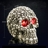 Halloween,Human,Resin,Skull,Night,Lights,Decorative,Novelty,Pranksters,Halloween,Supplies