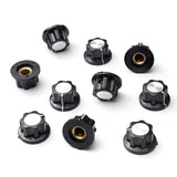 10Pcs,Nonslip,Potentiometer,Rotary,Control,Knobs,Black,Silver,Shift