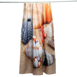 x180cm,Conch,Starfish,Beach,Hooks,Bathroom,Shower,Curtain