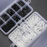 Suleve,M3NH11,Nylon,Screw,Black,White,Screw,Standoff,Assortment,180Pcs