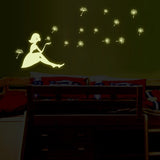 Dandelion,Stars,Fluorescent,Luminous,Paste,Stickers,Night,Light,Living,Decor,Sticker