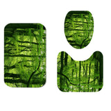 Green,Forest,Waterproof,Shower,Curtain,Bathroom,Toilet,Cover