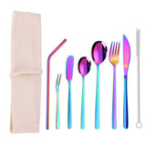 Stainless,Steel,Cutter,Spoon,Portable,Camouflage,Western,Tableware,Outdoor,Dinnerware