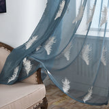 Embroidered,Sheer,Curtains,Living,Feather,Modern,Design,Bedroom,Elegant,Curtains,Voile