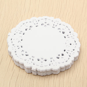 180pcs,3.5'',White,Paper,Round,Doilies,Wedding,Party,Craft,Decorations,8.8cm