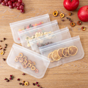 10Pcs,Multifunction,Reusable,Silicone,Storage,Grade,Preservation,Freezer,Ziplock,Leakproof,Fruits,Vegetable,Kitchen,Organizer,Vacuum,Sealing