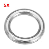 5x30mm,Stainless,Steel,Round,Welded,Marine,Rigging,Strapping,Hardware