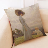 Painting,Style,Cushion,Cover,Cotton,Linen,Square,Pillow,Mother's