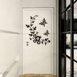 Funny,Novelty,Butterfly,Flower,Bathroom,Sticker,Decoration,Vinyl,Decals