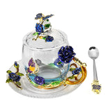 Enamel,Coffee,Flower,Glass,Spoon,Cover,Perfect,Wedding