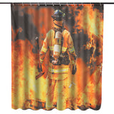 Waterproof,Polyester,Fabric,Shower,Curtain,Firemen,Design,Bathroom,Decoration