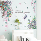 Green,Leaves,Creative,Stickers,Bedroom,Living,Dining,Kitchen,Vinyl,Decals,Murals