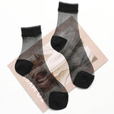 Women,Transparent,Breathable,Socks,Elastic,Crystal,Ankle,Socks