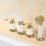 Bathroom,Faucet,Handles,Widespread,Bathroom,Basin,Water,Mixer,Brass,Showerhead