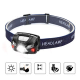 210lm,Headlamp,Modes,Rechargeable,Super,Bright,Gesture,Sensor,Light,Camping,Cycling,Walking