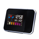 Loskii,Digital,Wireless,Hygrometer,Therometer,Projection,Weather,Station,Alarm,Clock