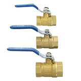 Brass,Valves,Piece,Inline,Lever,Handle,Female,Thread"