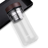 Large,Capacity,Glass,Water,Bottle,Double,Walled,Travel,Portable,Convenient,Infuser