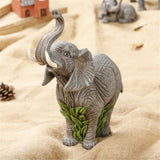 Antiqued,Walking,ELEPHANT,Ornament,Figurine,Statues,Garden,Sculptures,Decorations