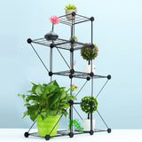 66*22*86,Balcony,Metal,Flower,Plant,Standing,Foldable,Corner,Shelf,Display,Kitchen,Storage,Organizer,Holders