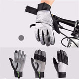 ROCKBROS,Winter,Waterproof,Finger,Touch,Scree,Cycling,Gloves,Cover,Stripe,Style