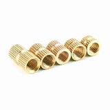 Suleve,M4BN1,170Pcs,Brass,Cylinder,Knurled,Threaded,Round,Insert,Embedded,Assortment