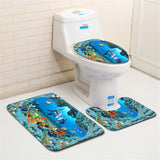 European,Marine,Starfish,Whale,Style,Carpets,Toilet,Cover,Floor,Bathroom,Decoration