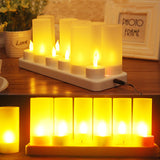 12PCS,Rechargeable,Candle,Lamps,Flameless,Light,Decoration