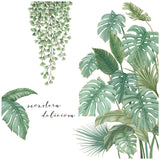 Green,Leaves,Stickers,Bedroom,Living,Dining,Kitchen,Vinyl,Decals,Murals