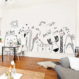 Nordic,Style,Bedroom,Decoration,Rabbit,Unicorn,Sticker,Removable,Living,Painting