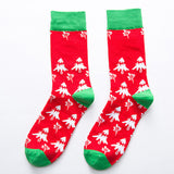 Ladies,Chiristmas,Pattern,Jacquard,Cotton,Middle,Socks,Casual,Outdoor,Socks